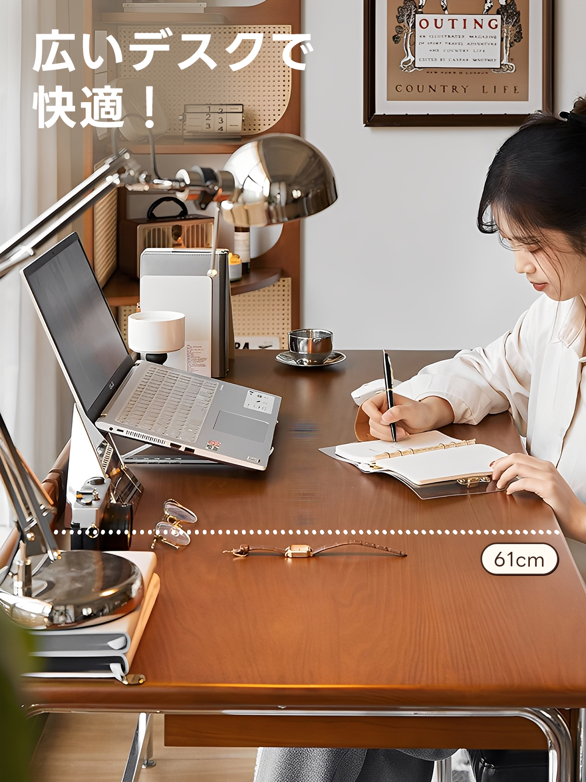 ツゲ材 木製シンプルデスク | ナチュラルな素材感の宿る安心の耐久性