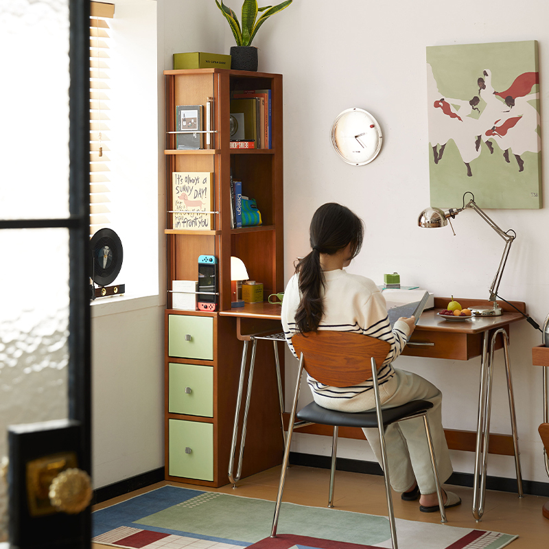 ツゲ材 スリムブックシェルフ