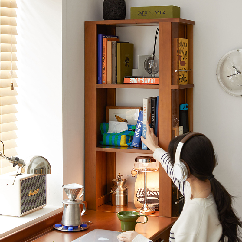 ツゲ材 スリムブックシェルフ