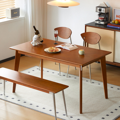 ツゲ材 シンプルダイニングテーブル