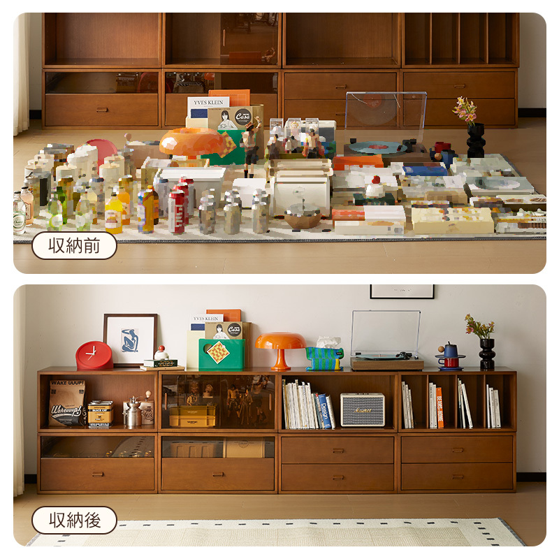 ツゲ材 モジュールボックスキャビネット