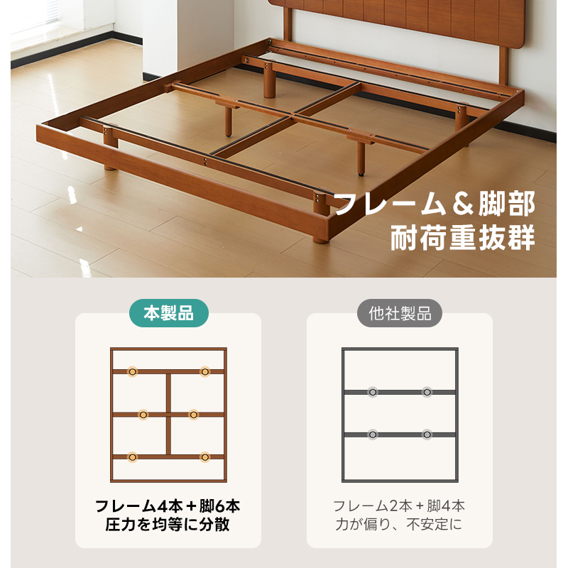 ツゲ材 フローティングローベッド