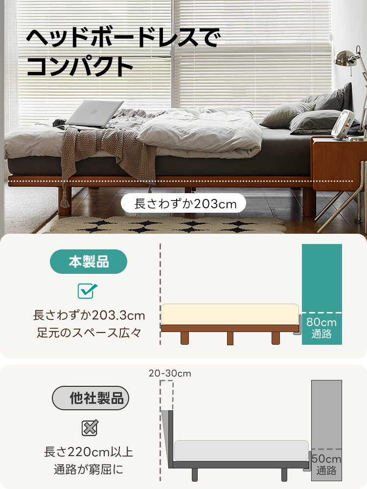 ツゲ材 フラットローベッド | ヴィンテージ調インテリアに調和する高級