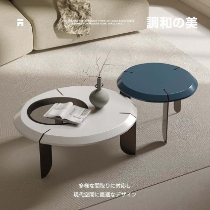 【木製曲線デザインセンターテーブル】個性的な多機能テーブル⁂ 木製曲線デザインセンターテーブル】個性的な多機能テーブル⁂