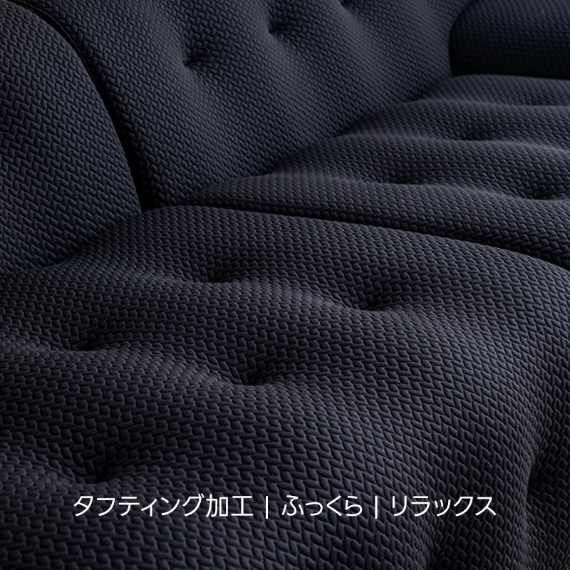 ワイド設計ボタンダウンローソファ