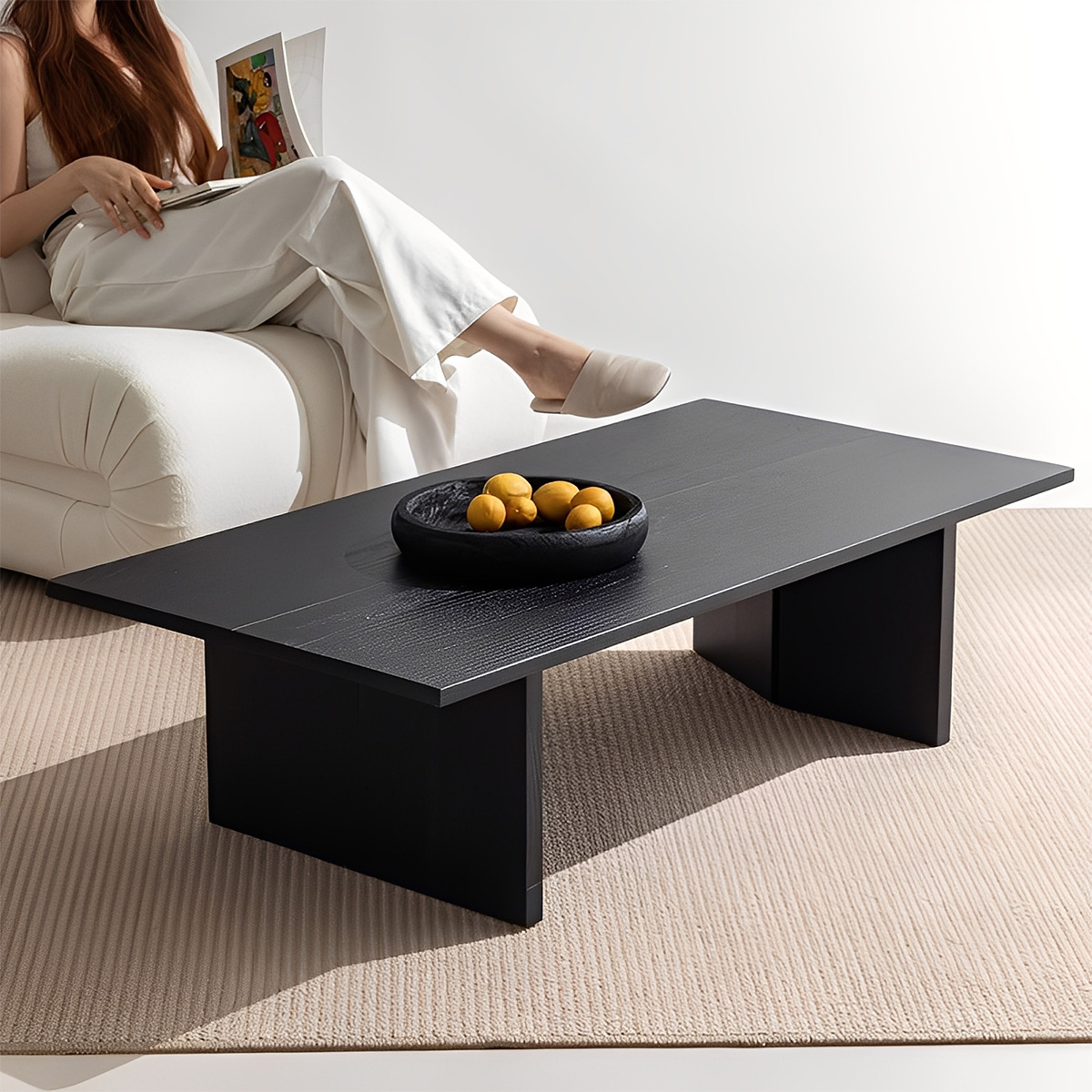 展開式木製ローテーブル | 高級感漂う多用途折りたたみデザイン – CAGUUU