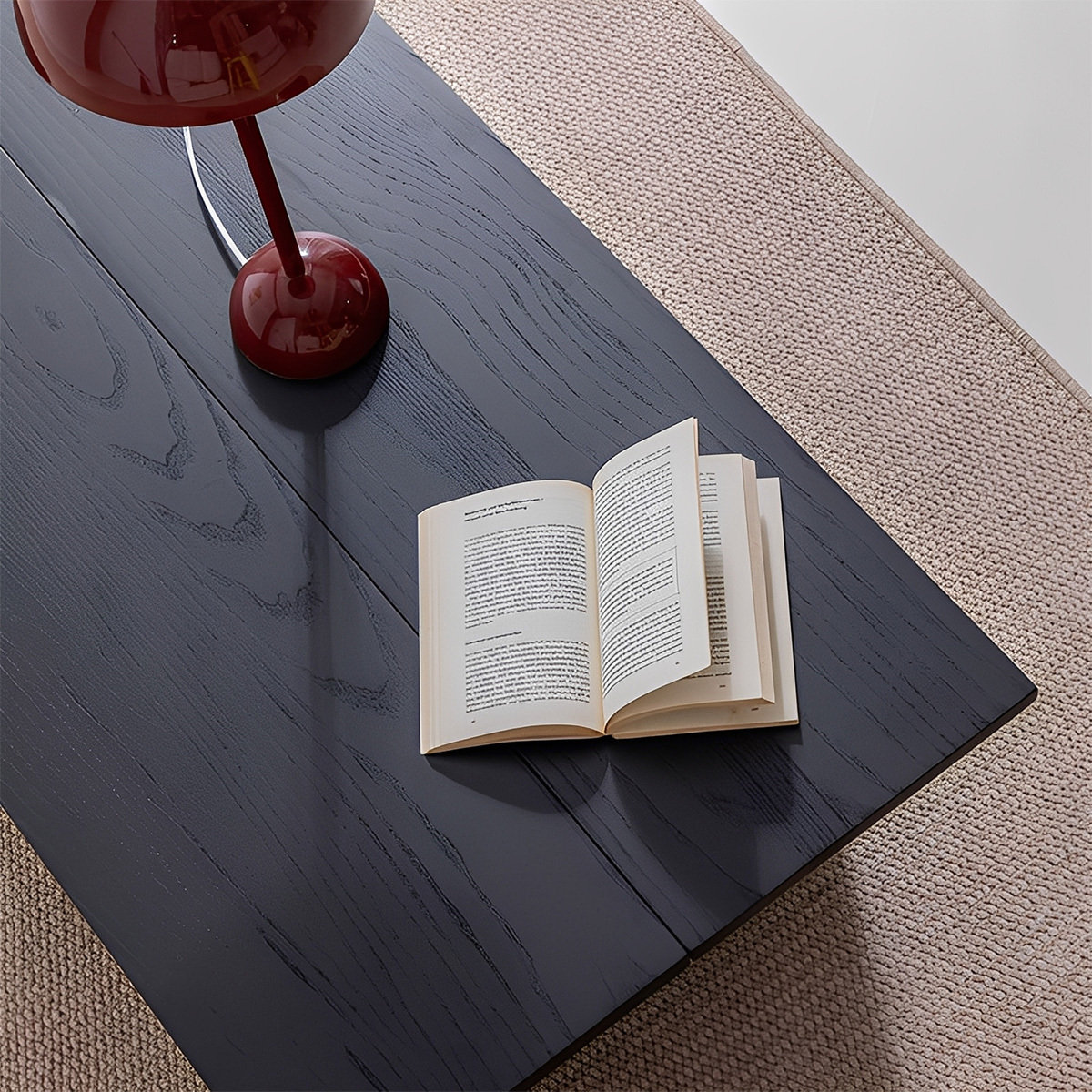 展開式木製ローテーブル