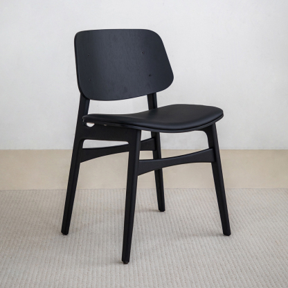 ホワイトオーク材シンプルモダンダイニングチェア