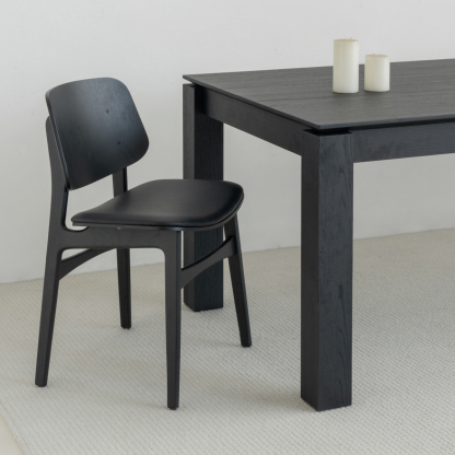 ホワイトオーク材シンプルモダンダイニングチェア