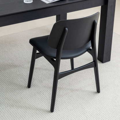 ホワイトオーク材シンプルモダンダイニングチェア