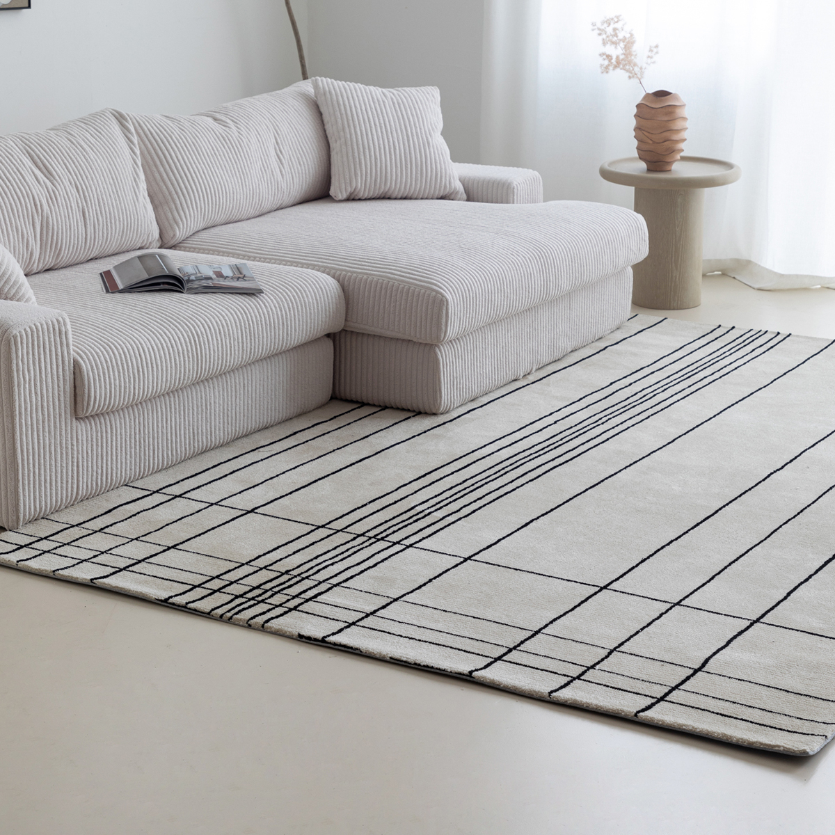 高密度織りチェック柄カーペット