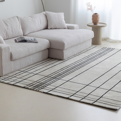 高密度織りチェック柄カーペット