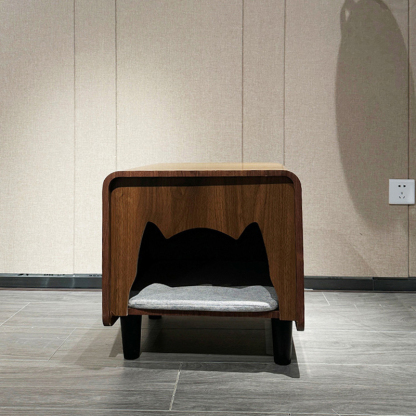 木製猫型キャットハウステーブル