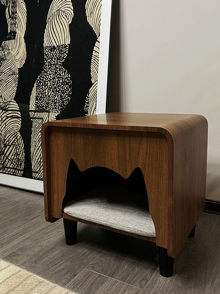 木製猫型キャットハウステーブル