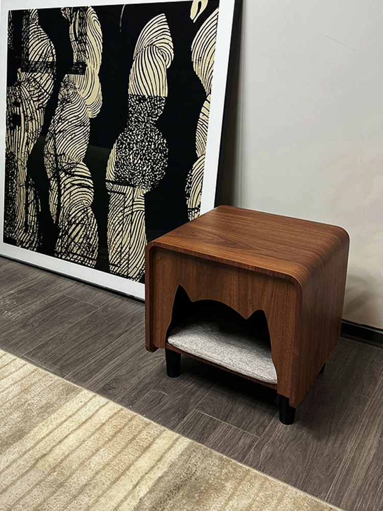 木製猫型キャットハウステーブル