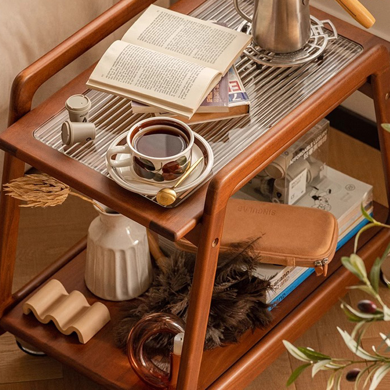 Woody Prime Boxツゲ材 木製ミニワゴン | 必要な物をさっと運べる