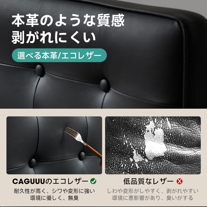 ツゲ材 布張りヘッドボード付き天然木ベッド