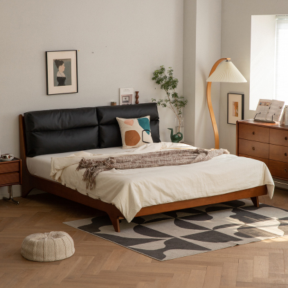 Woody Prime Boxツゲ材 クッション付きベッド | 高級感あるツゲ材を