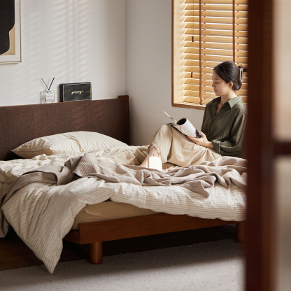 Woody Prime Boxツゲ材 クッション付きフラットエッジベッド