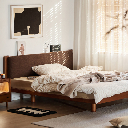 Woody Prime Boxツゲ材 クッション付きフラットエッジベッド