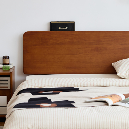 Woody Prime Boxツゲ材 シンプルレトロ木製ベッド