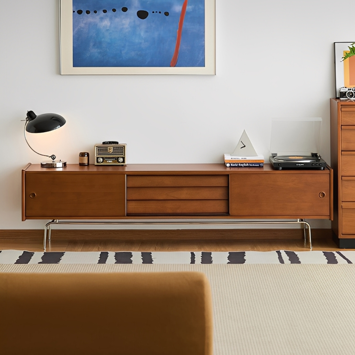 Woody Prime Boxツゲ材 北欧レトロテレビボード | 北欧ヴィンテージ感