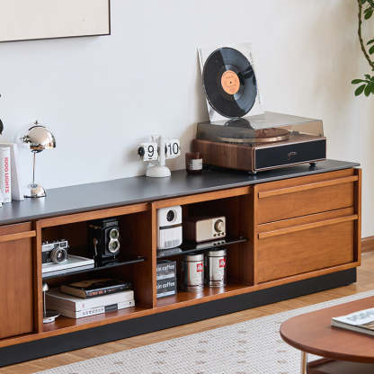 Woody Prime Boxツゲ材 ヴィンテージ風木製テレビボード – CAGUUU