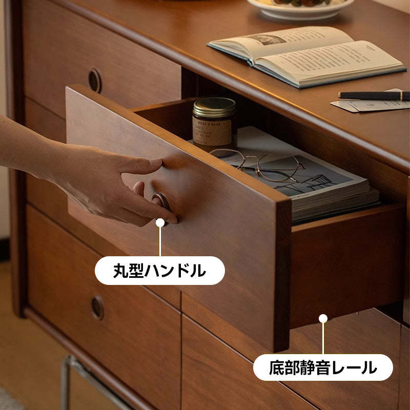 ツゲ材 クラシック木製収納キャビネット