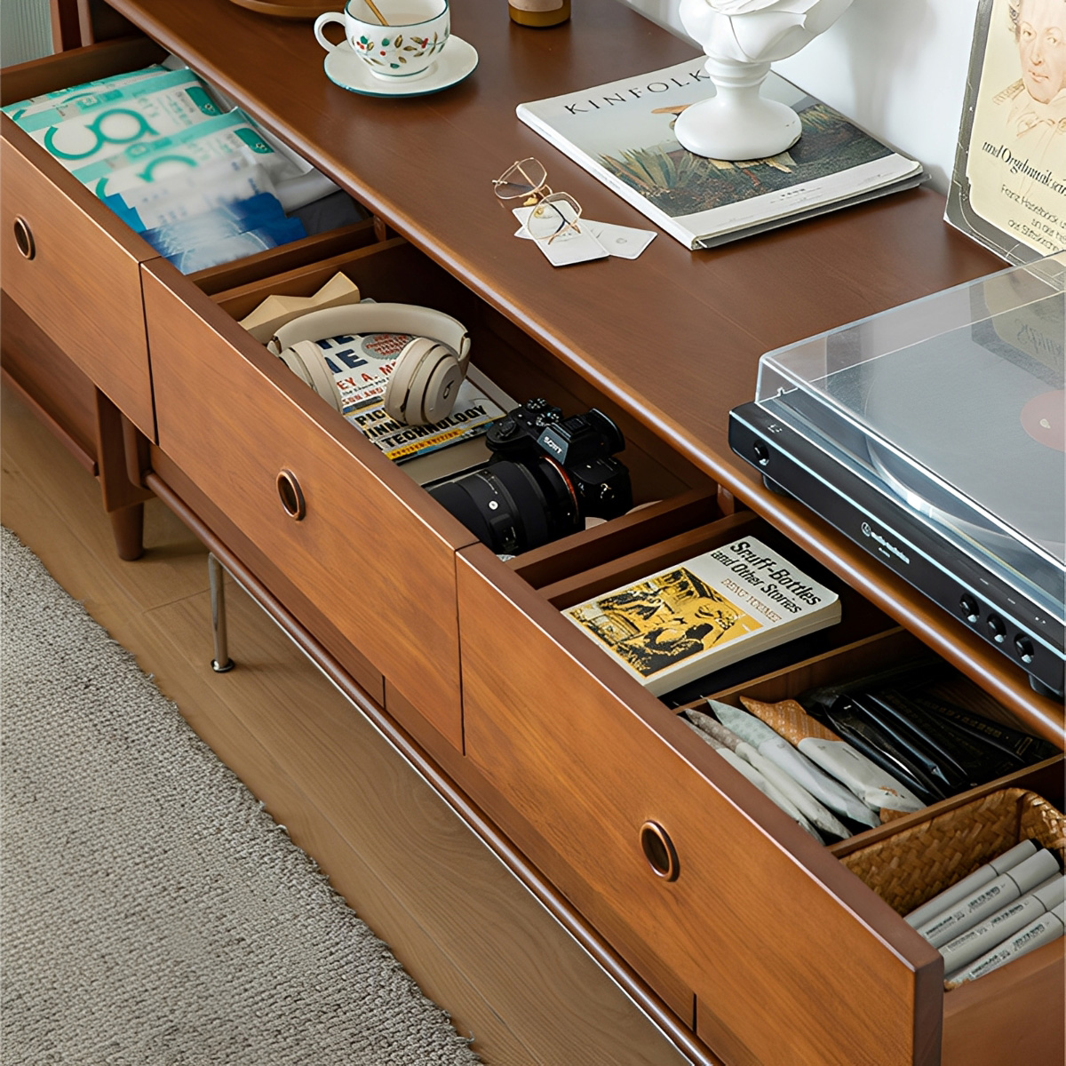 Woody Prime Boxツゲ材 クラシック木製収納キャビネット