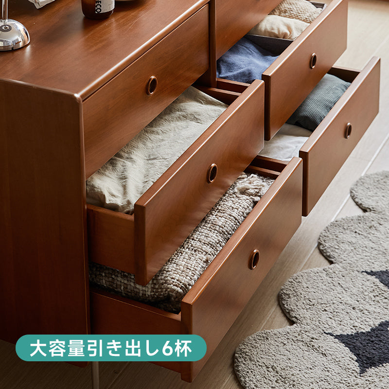 ツゲ材 レトロデザイン６マスチェスト