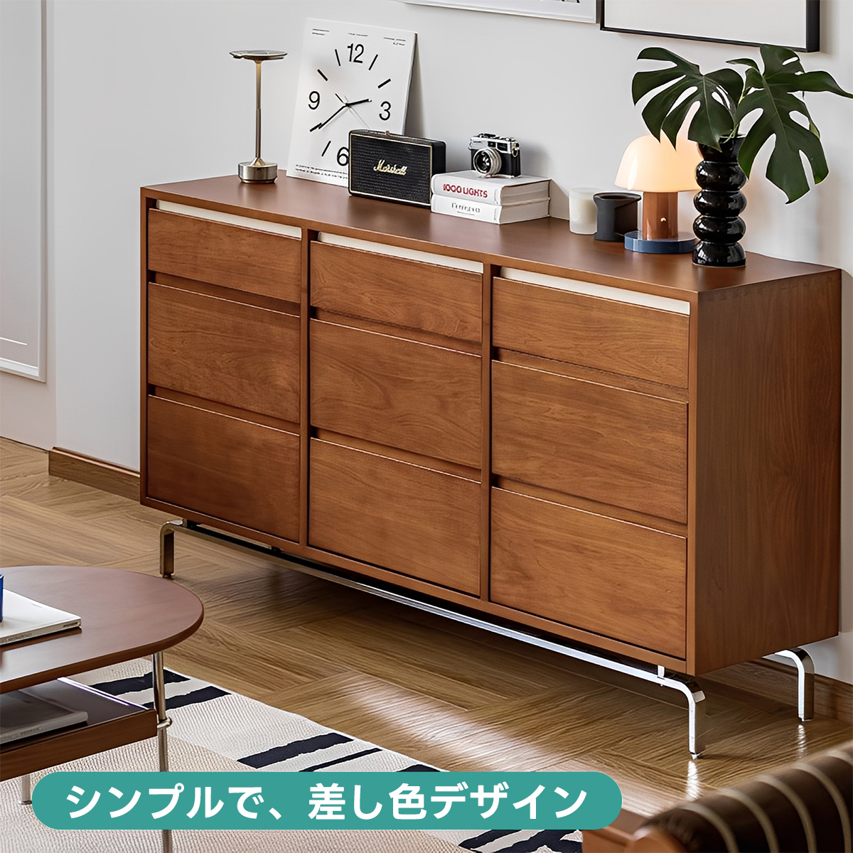 Woody Prime Boxツゲ材 北欧9マス収納キャビネット