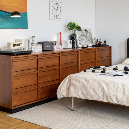 Woody Prime Boxツゲ材 ヴィンテージ風9マスチェスト