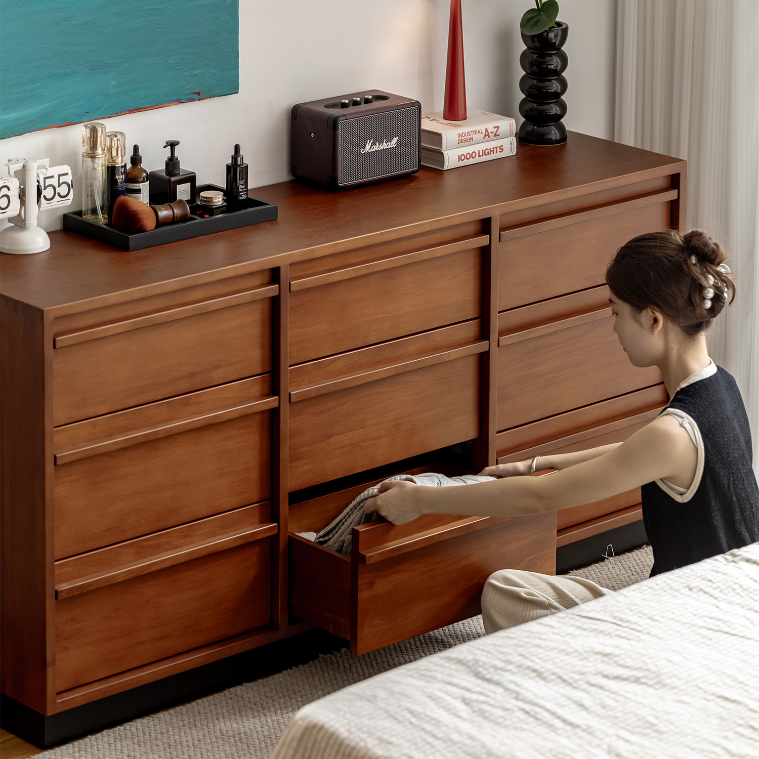 Woody Prime Boxツゲ材 ヴィンテージチェスト | 高級ツゲ材を使用 洗練