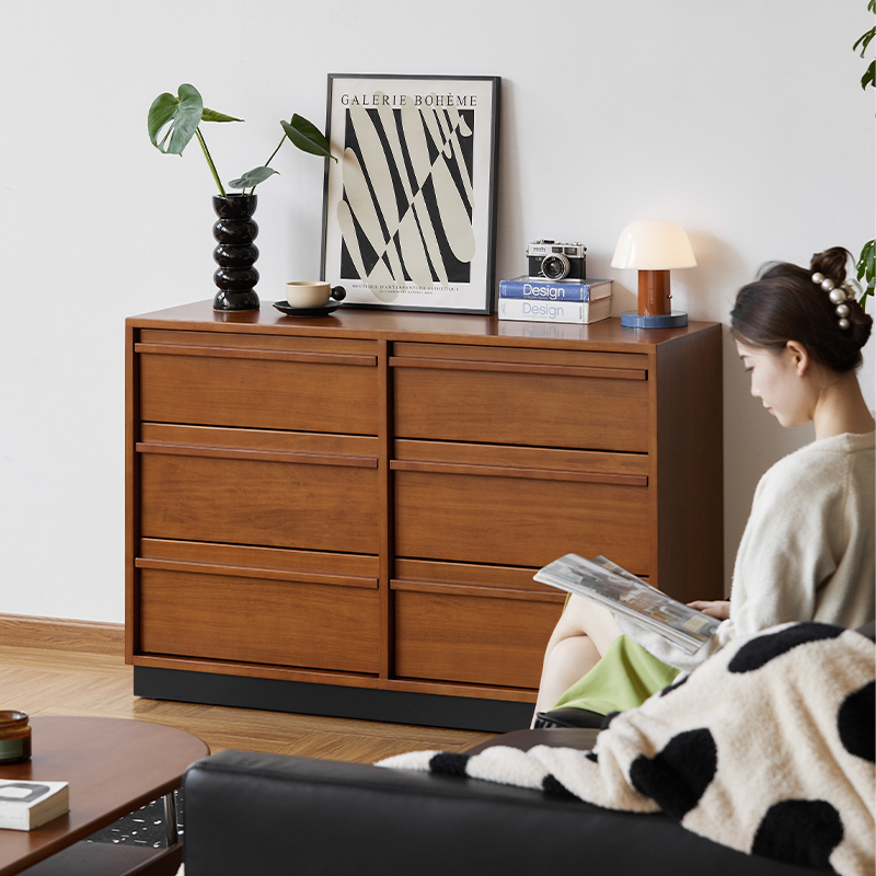 Woody Prime Boxツゲ材 ヴィンテージ風6マスチェスト