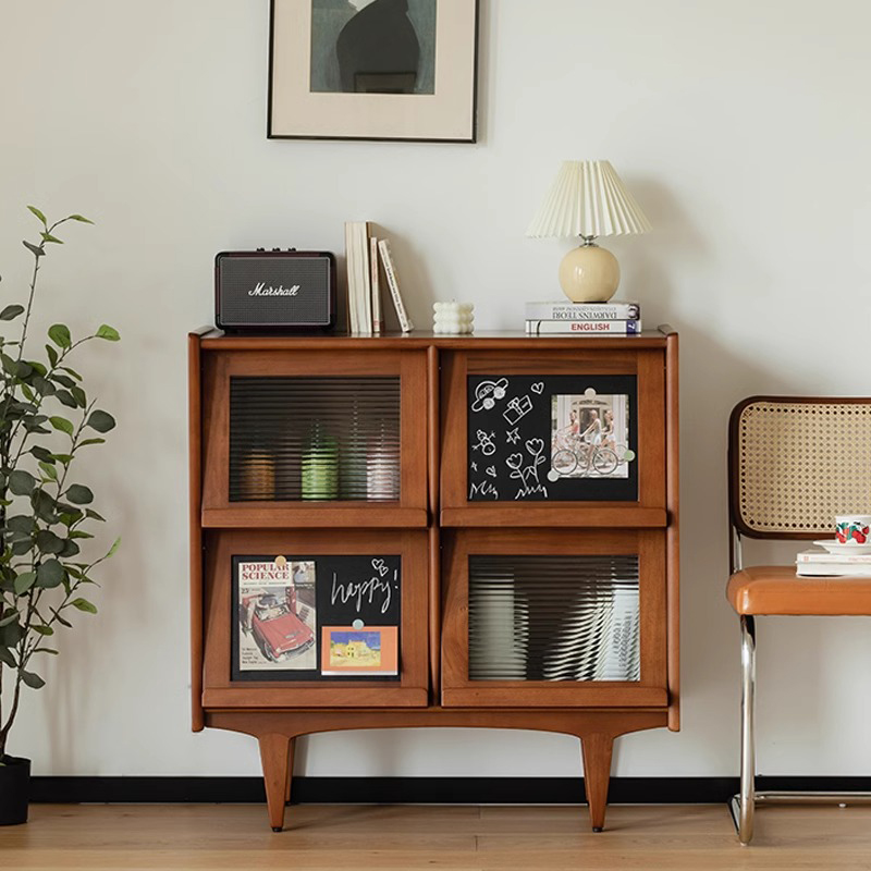 Woody Prime Boxツゲ材 4等分木製サイドキャビネット