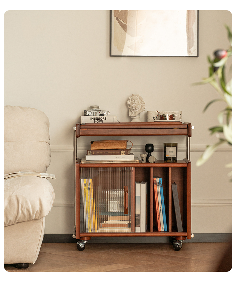 Woody Prime Boxツゲ材 キャスター付きサイドボード | 高級感と機能性