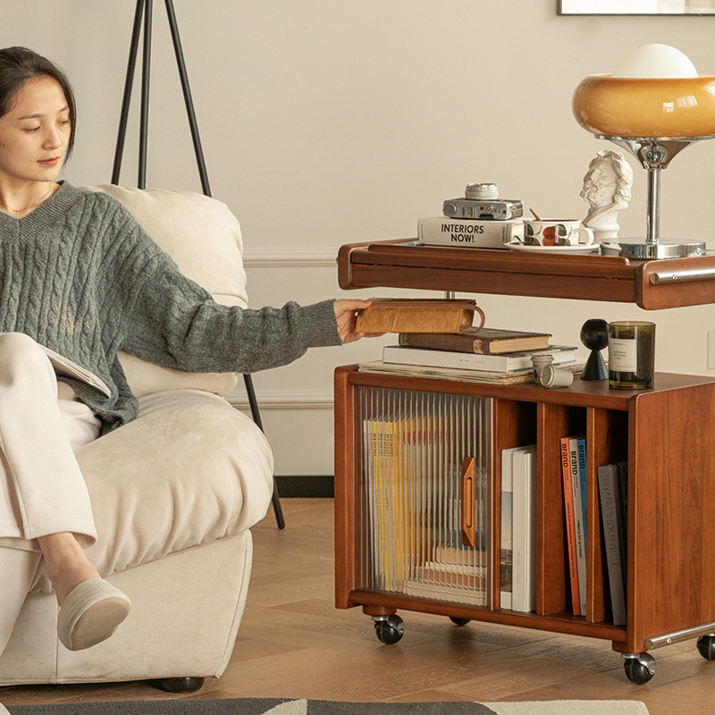 Woody Prime Boxツゲ材 キャスター付きサイドボード