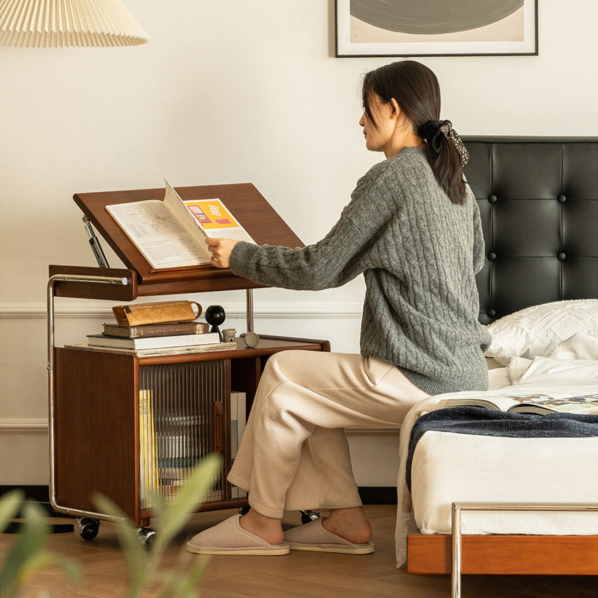 Woody Prime Boxツゲ材 キャスター付きサイドボード | 高級感と機能性