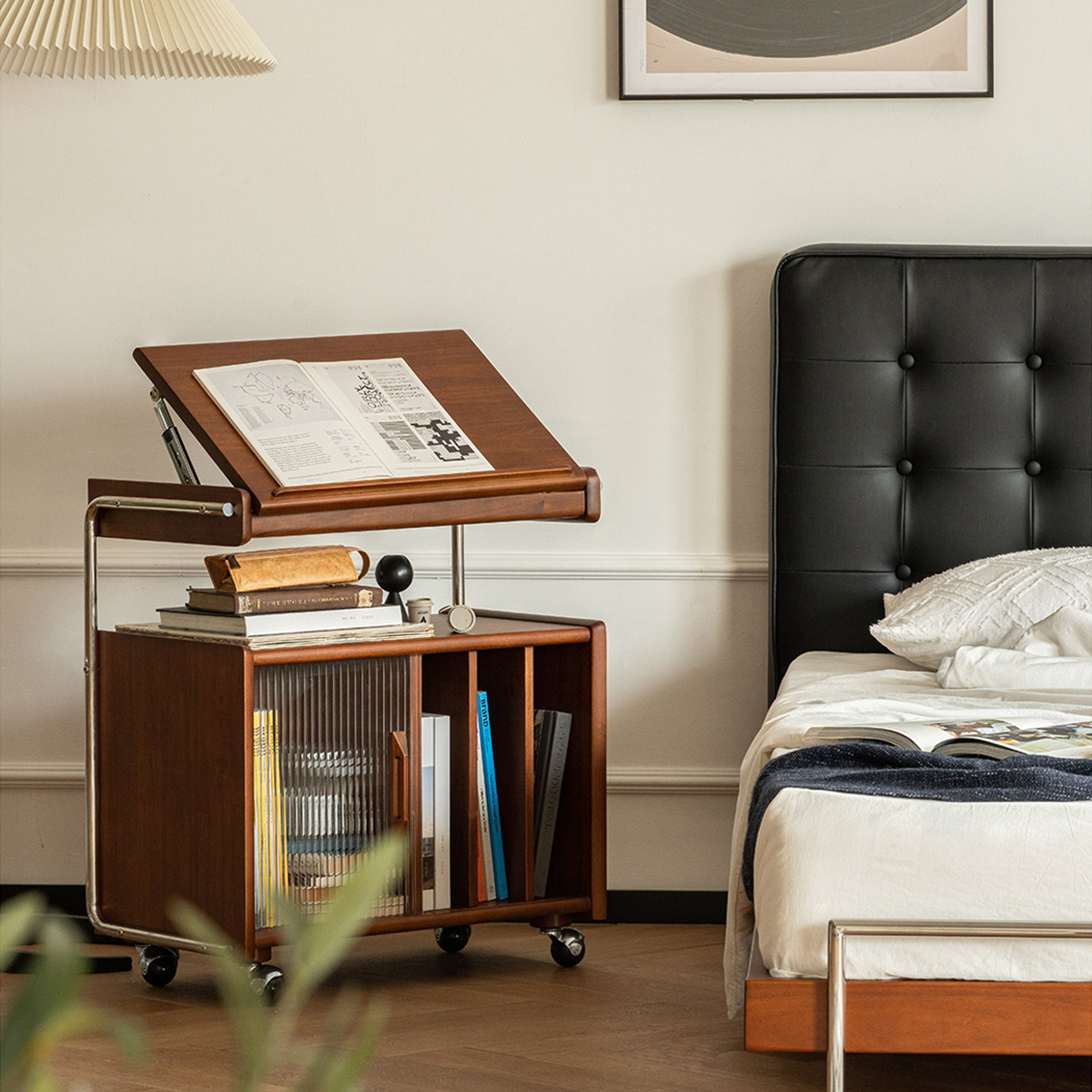 Woody Prime Boxツゲ材 キャスター付きサイドボード