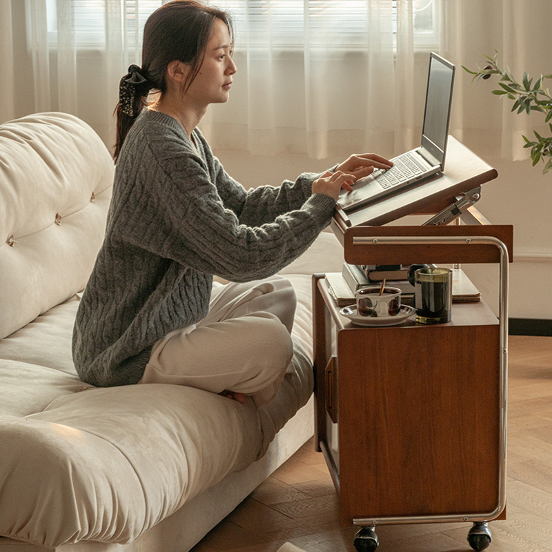 Woody Prime Boxツゲ材 キャスター付きサイドボード