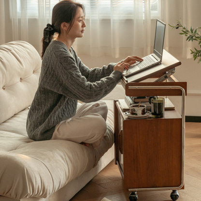 Woody Prime Boxツゲ材 キャスター付きサイドボード