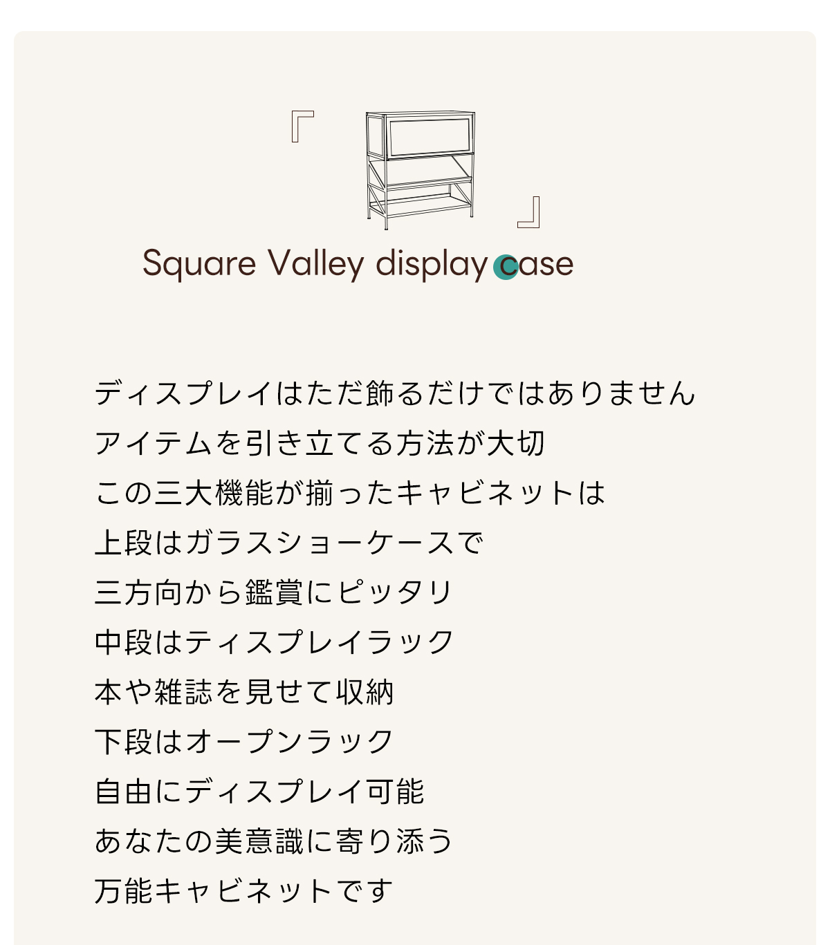 Woody Prime Boxツゲ材 異素材ディスプレイキャビネット – CAGUUU