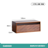 Woody Prime Boxツゲ材 壁面本棚ベンチ一体型