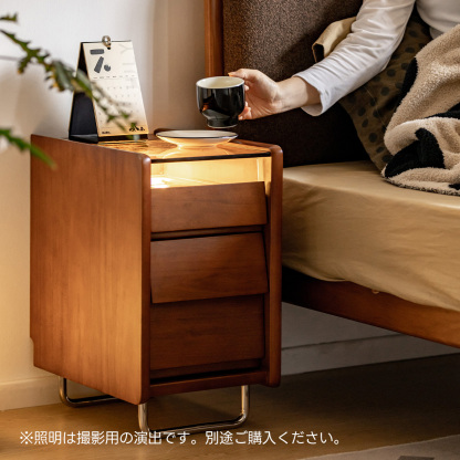 Woody Prime Box スリムナイトキャビネット【高級天然ツゲ材
