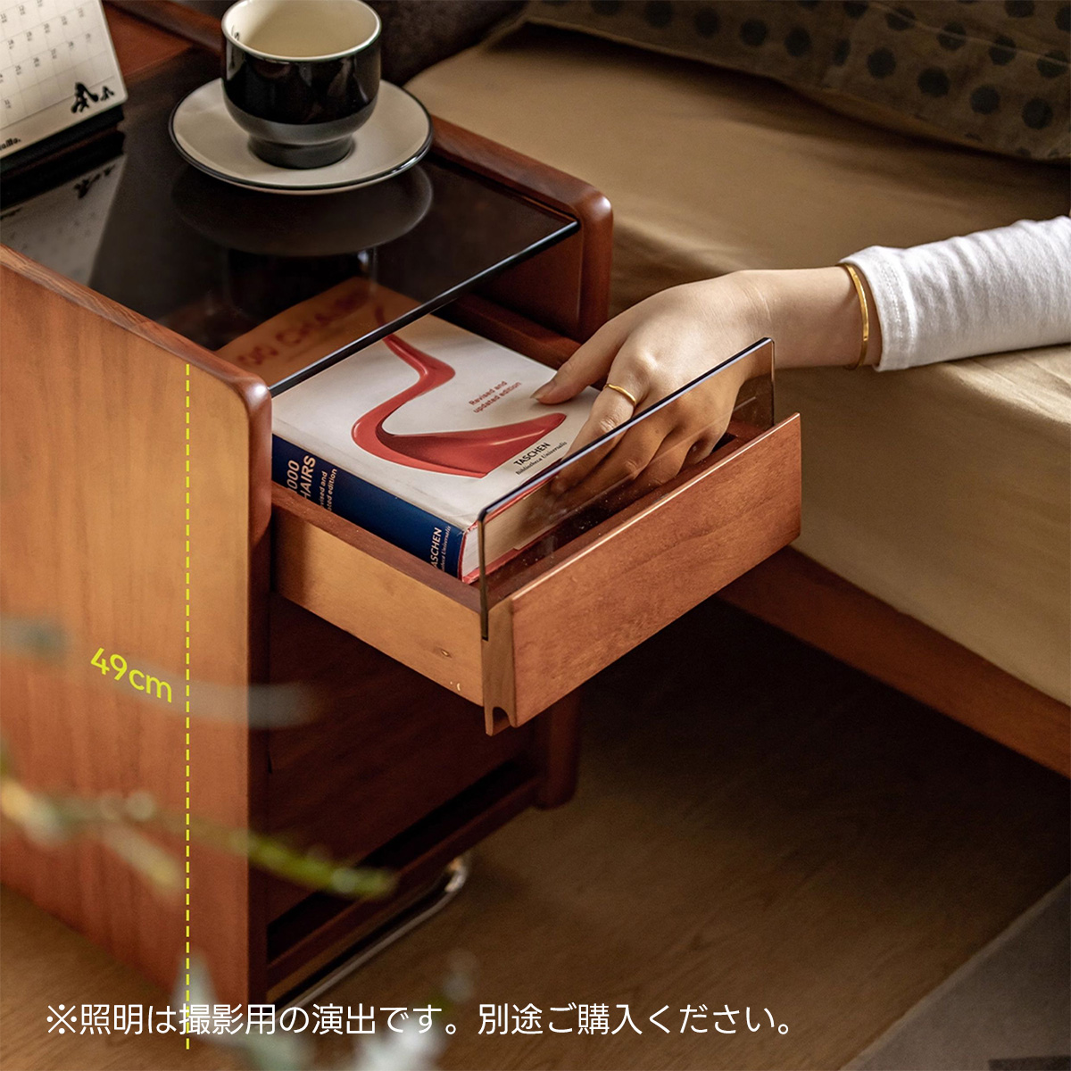 Woody Prime Box スリムナイトキャビネット【高級天然ツゲ材