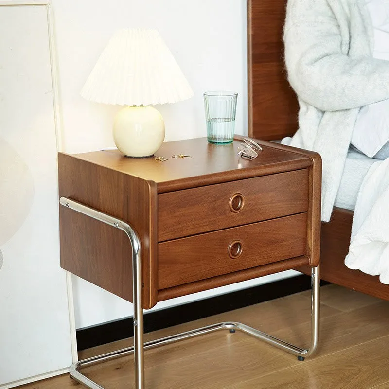 Woody Prime Boxツゲ材 ステンレス脚ベッドサイドキャビネット