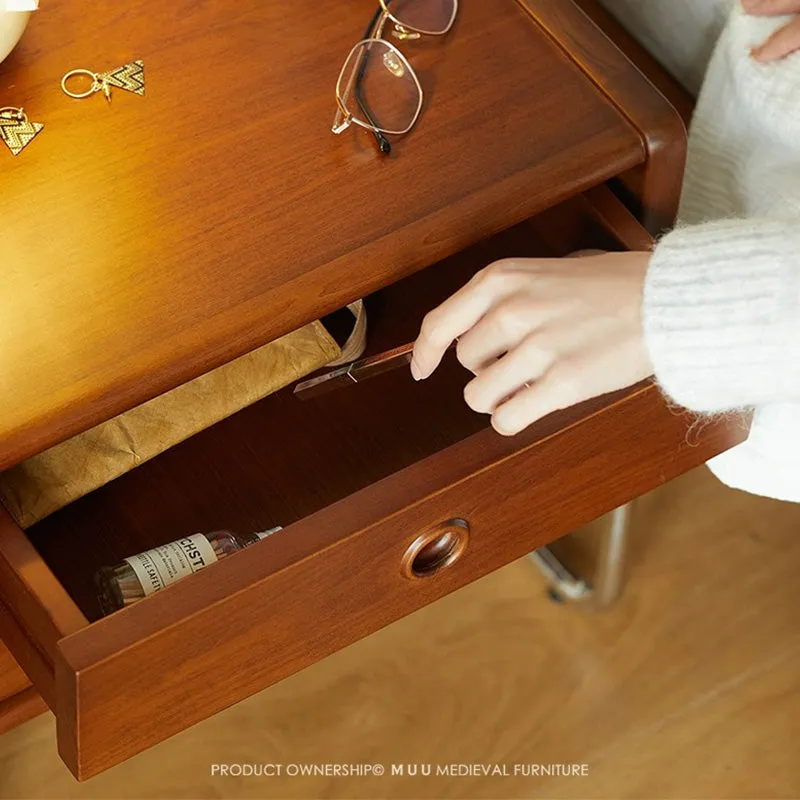 Woody Prime Boxツゲ材 ステンレス脚ベッドサイドキャビネット