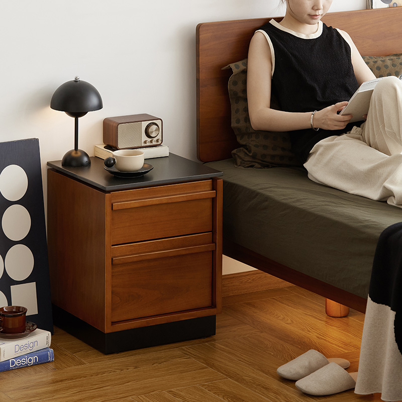 Woody Prime Boxツゲ材 セラミック天板サイドキャビネット | 高級ツゲ