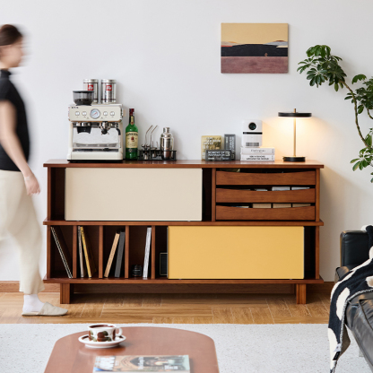 Woody Prime Boxツゲ材 スライドドア式サイドボード