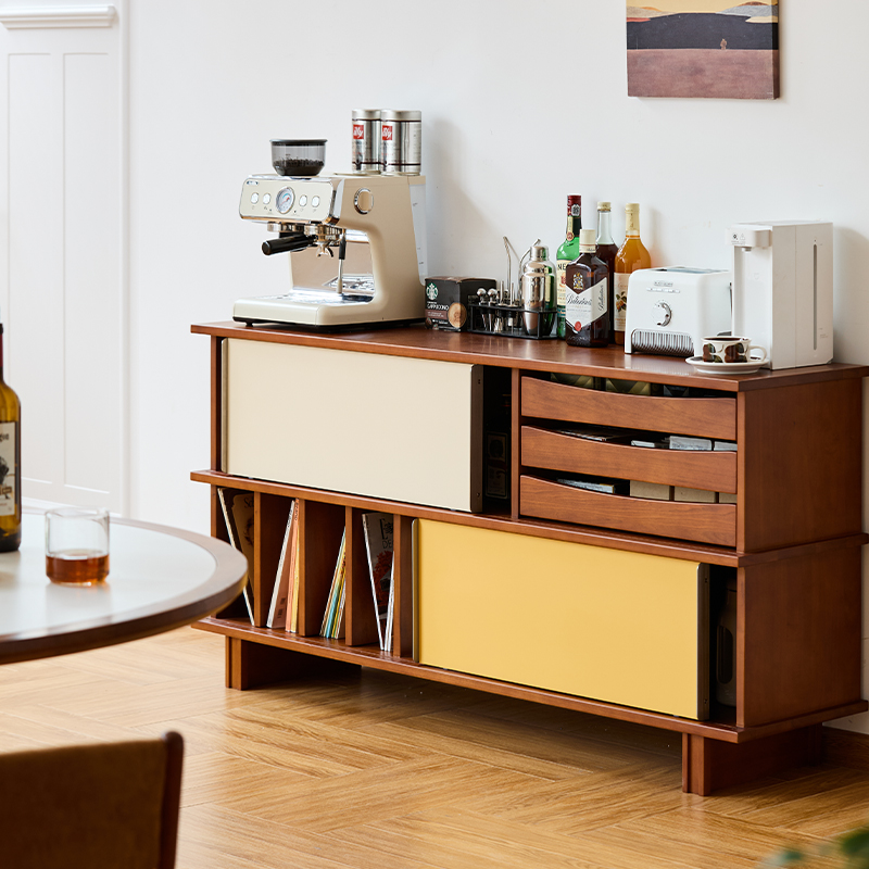 Woody Prime Boxツゲ材 スライドドア式サイドボード | 高級感と機能性